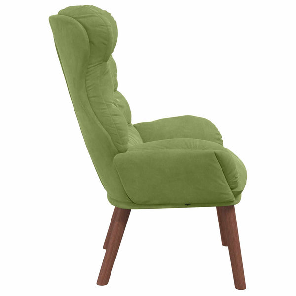 Sessel Hellgrün Samt 69x74x93cm
