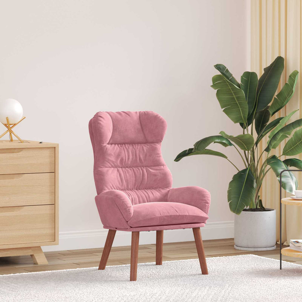 Rosa Samt Sessel 69x74x93 cm