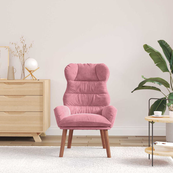 Rosa Samt Sessel 69x74x93 cm