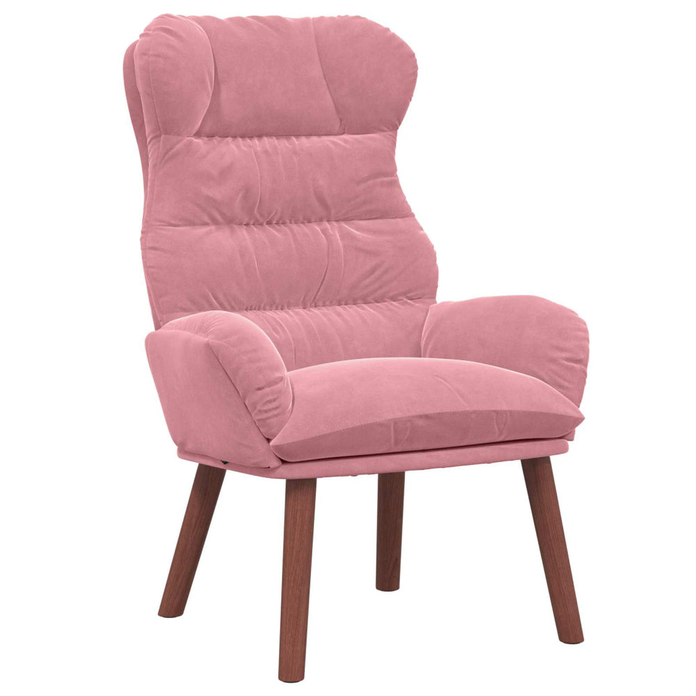 Rosa Samt Sessel 69x74x93 cm