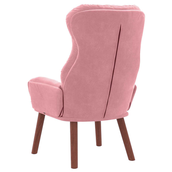 Rosa Samt Sessel 69x74x93 cm