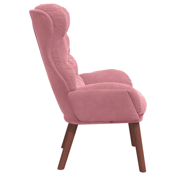 Rosa Samt Sessel 69x74x93 cm