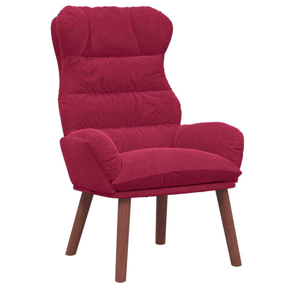 Weinroter Samt Sessel 69x74x93 cm