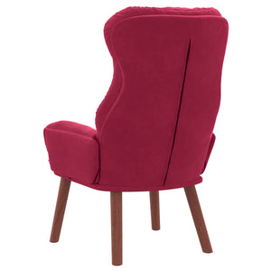 Weinroter Samt Sessel 69x74x93 cm