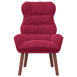 Weinroter Samt Sessel 69x74x93 cm