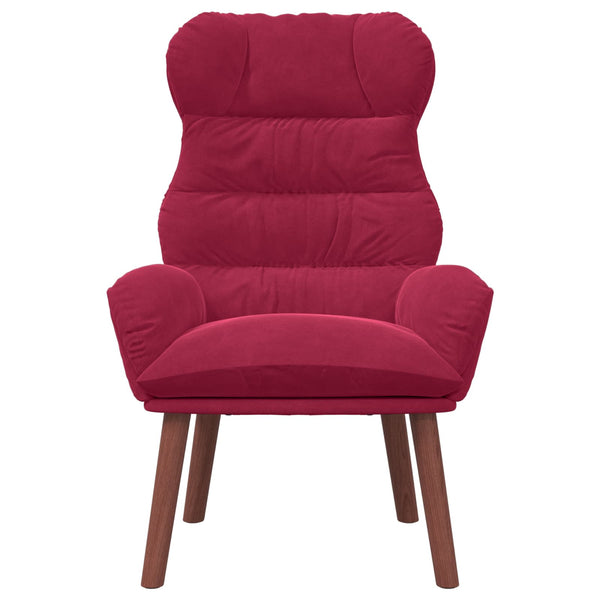 Weinroter Samt Sessel 69x74x93 cm