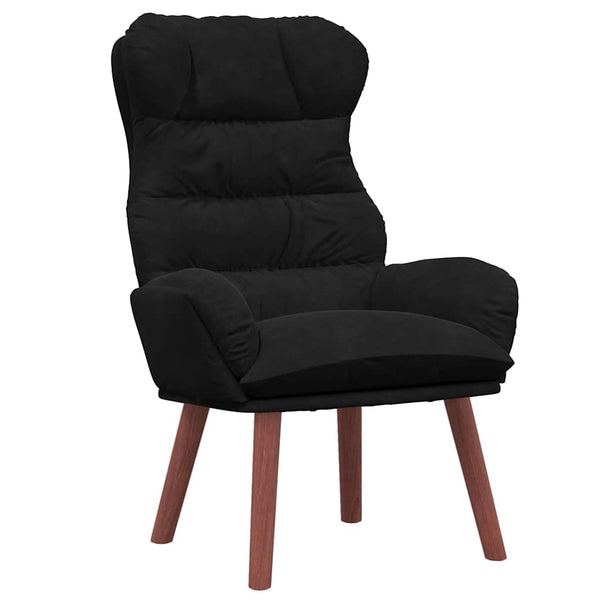 Schwarzer Samt Sessel 69x74x93cm
