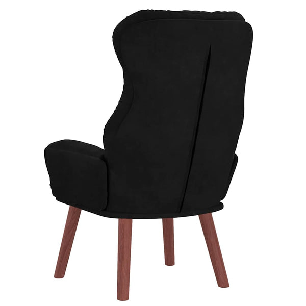 Schwarzer Samt Sessel 69x74x93cm