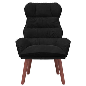 Schwarzer Samt Sessel 69x74x93cm