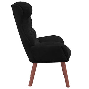 Schwarzer Samt Sessel 69x74x93cm