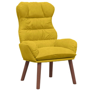 Gelber Samt Sessel 69x74x93 cm