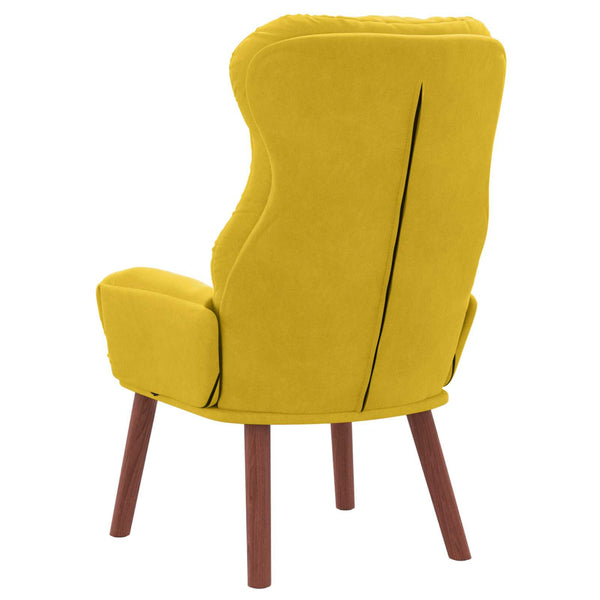 Gelber Samt Sessel 69x74x93 cm