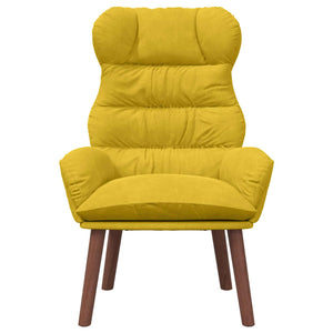 Gelber Samt Sessel 69x74x93 cm