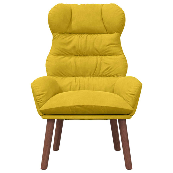 Gelber Samt Sessel 69x74x93 cm