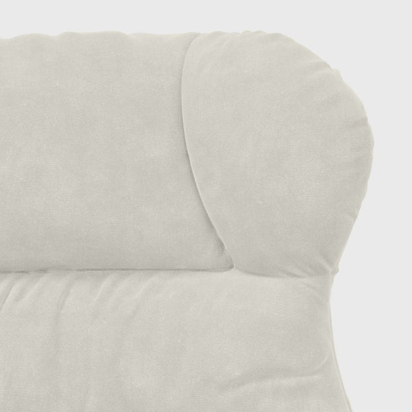 Creme Samt Sessel 69x74x93cm