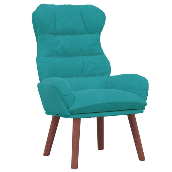 Türkiser Samt Sessel 69x74x93cm