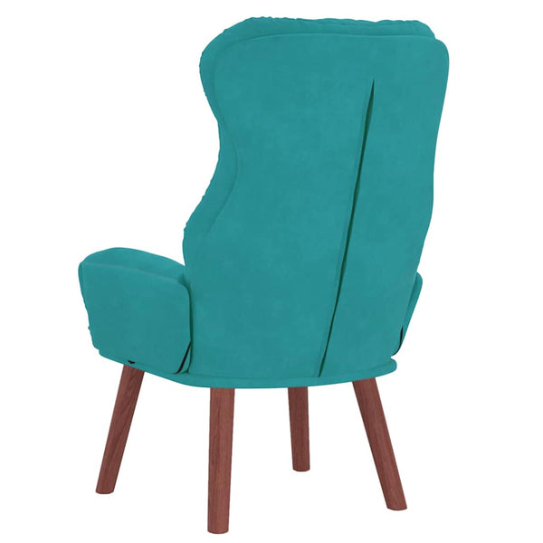 Türkiser Samt Sessel 69x74x93cm