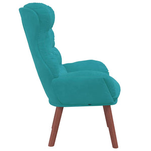 Türkiser Samt Sessel 69x74x93cm