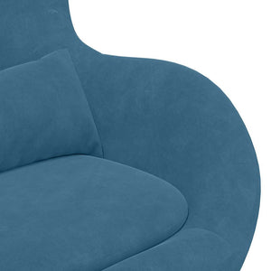 Blauer Samt Eiersessel