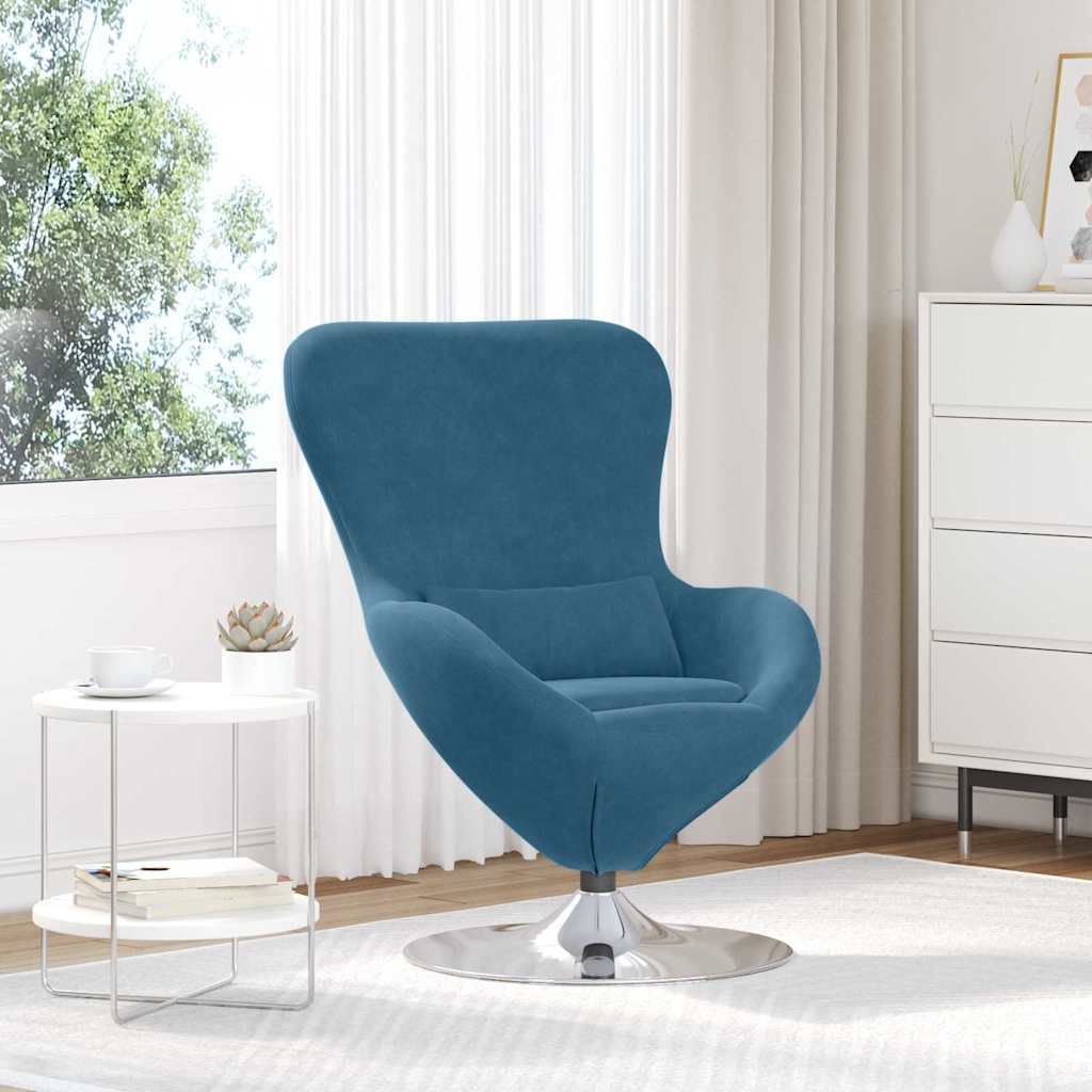 Blauer Samt Eiersessel