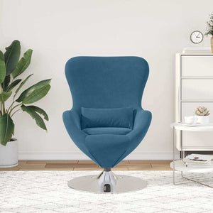 Blauer Samt Eiersessel