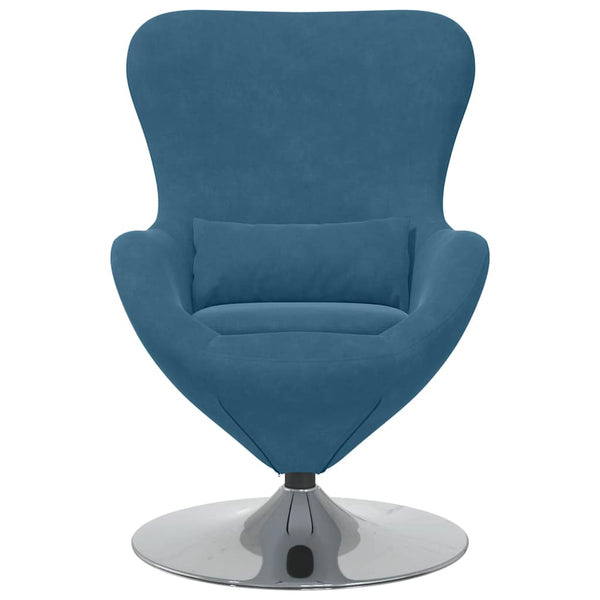 Blauer Samt Eiersessel