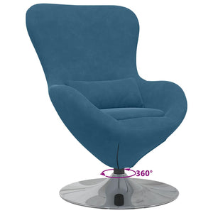Blauer Samt Eiersessel