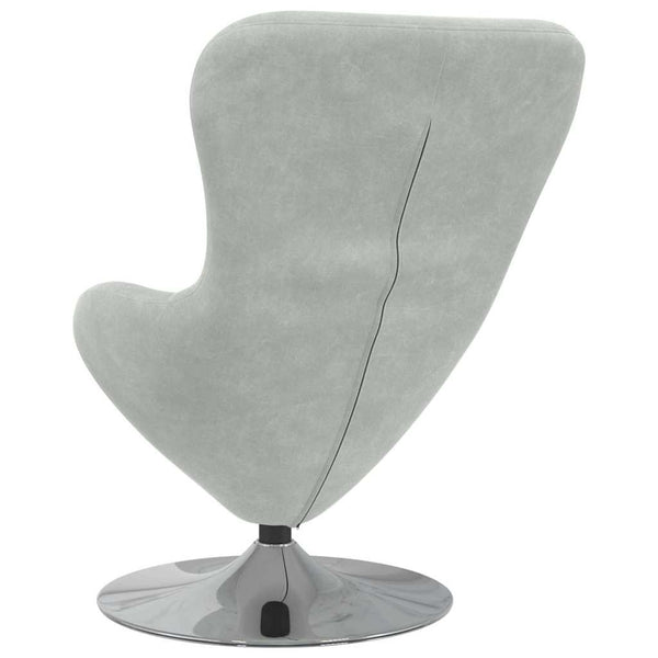 vidaXL Fauteuil œuf Gris clair Velours