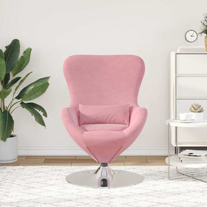 Rosa Samt Eiersessel Loungesessel