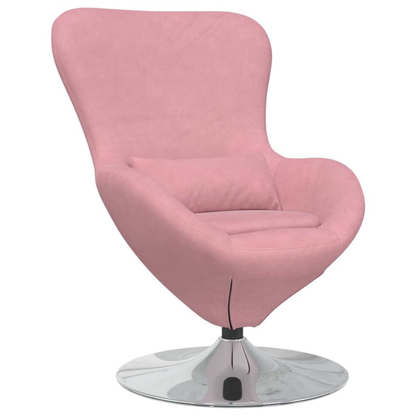 Rosa Samt Eiersessel Loungesessel