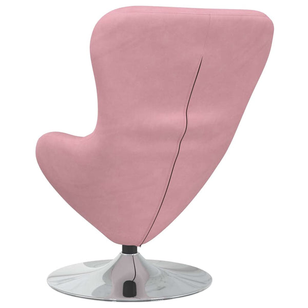 Rosa Samt Eiersessel Loungesessel