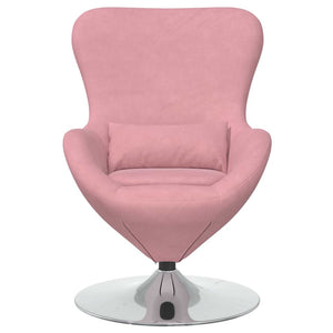 Rosa Samt Eiersessel Loungesessel