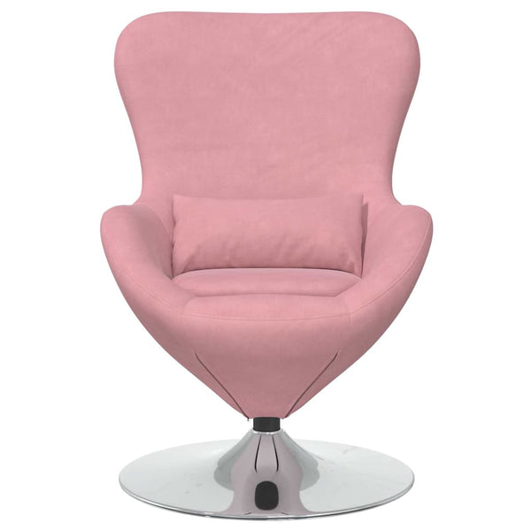 Rosa Samt Eiersessel Loungesessel