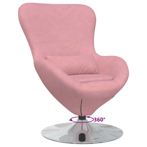 Rosa Samt Eiersessel Loungesessel