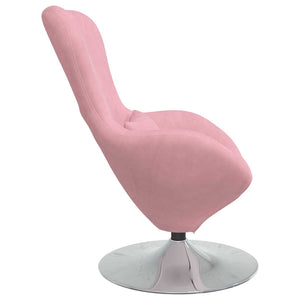 Rosa Samt Eiersessel Loungesessel