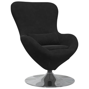 vidaXL Fauteuil œuf Velours noir