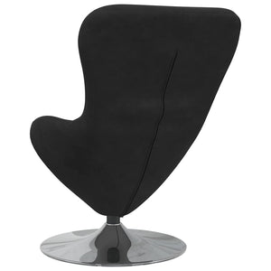 vidaXL Fauteuil œuf Velours noir