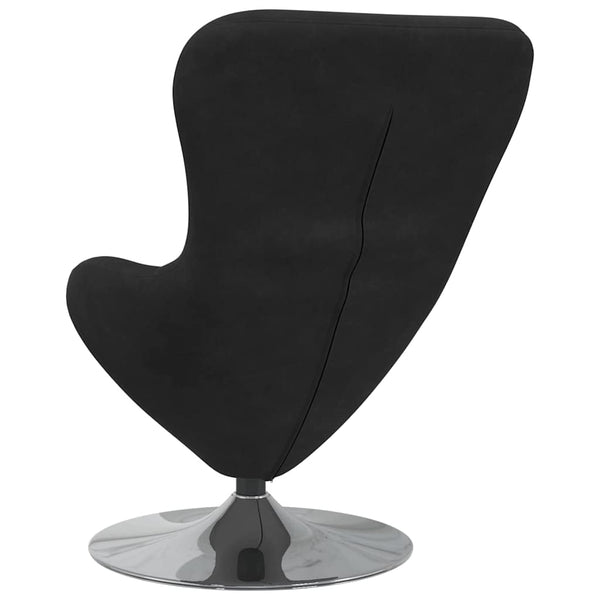 vidaXL Fauteuil œuf Velours noir