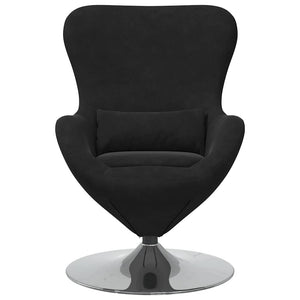 vidaXL Fauteuil œuf Velours noir