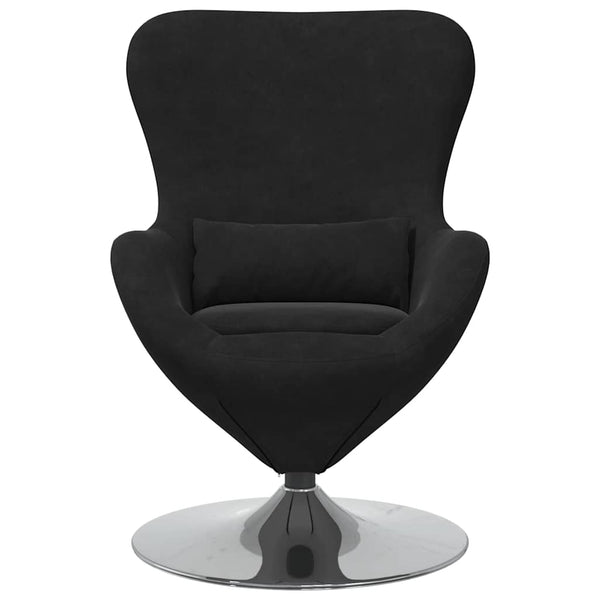 vidaXL Fauteuil œuf Velours noir