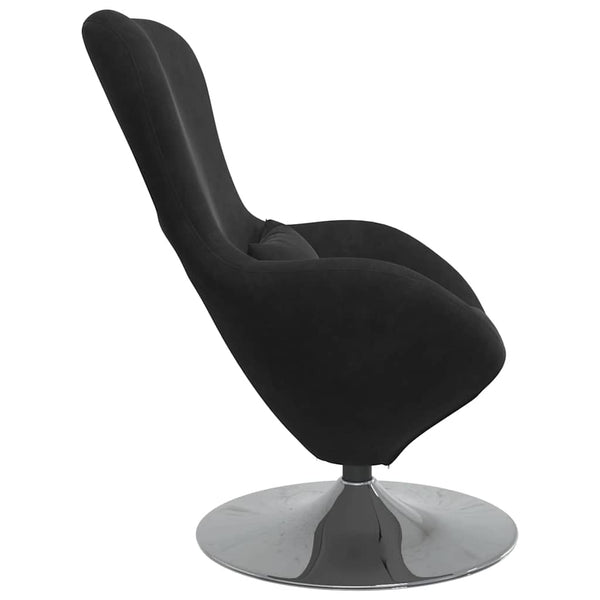 vidaXL Fauteuil œuf Velours noir