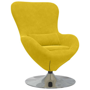 vidaXL Fauteuil œuf Velours jaune