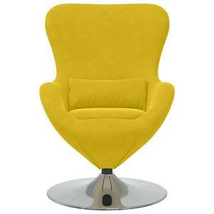 vidaXL Fauteuil œuf Velours jaune