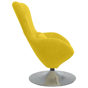 vidaXL Fauteuil œuf Velours jaune