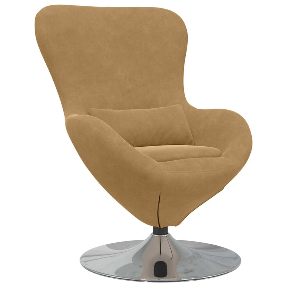 Eiersessel Braun Samt Loungesessel
