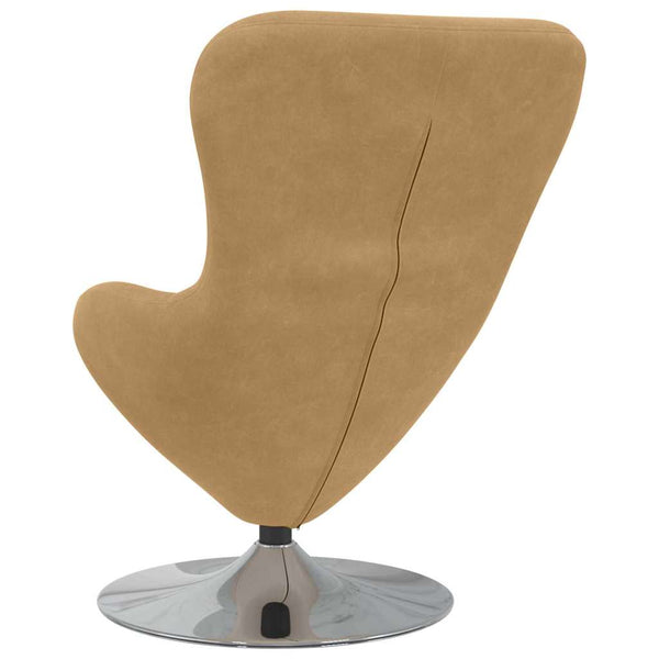 vidaXL Fauteuil œuf en velours marron