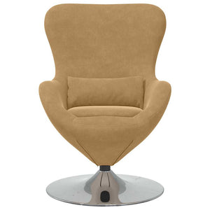 vidaXL Fauteuil œuf en velours marron