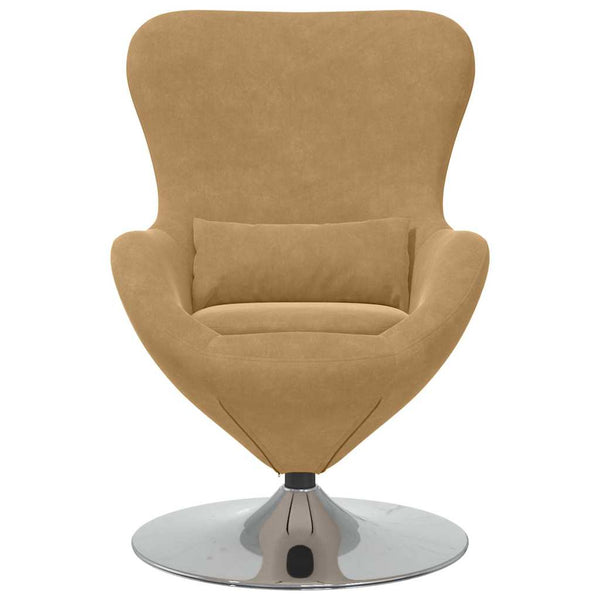 vidaXL Fauteuil œuf en velours marron
