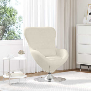 vidaXL Fauteuil œuf crème velours
