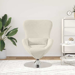 vidaXL Fauteuil œuf crème velours